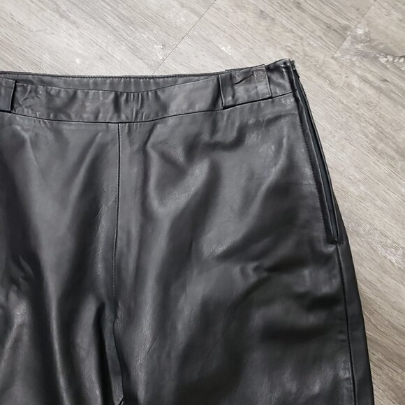Black's Private Collection Vintage Genuine Leather Pants Sz 10 Wide Leg - Picture 5 of 6